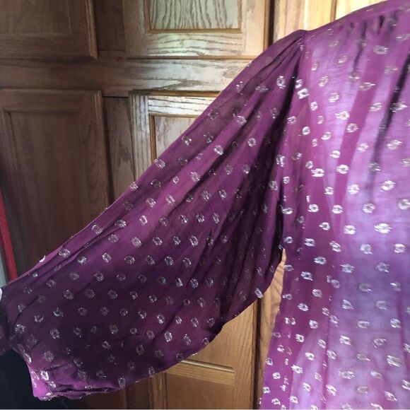 NWT Anthropologie Moulinette Soeurs Sheer Printed Long Sleeve Blouse - S - Picture 12 of 16